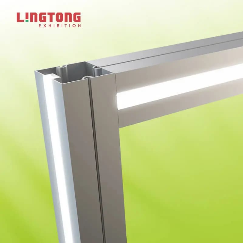 LT-WB368 80x80mm Square Extruxion one side with wider slot for led strip