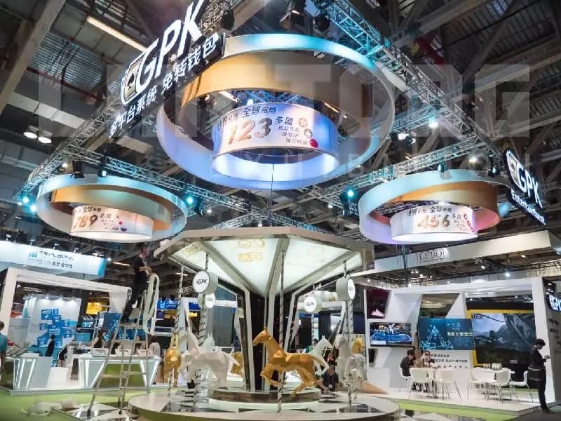 EBS0003 GPK Entertainment Co Ltd booth at G2E Asia Macau 2017 - Hanging Banner Solution